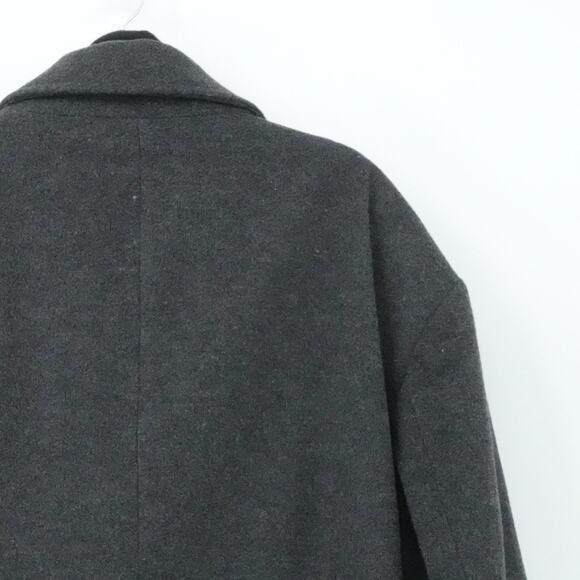Lauren Ralph Lauren Car Coat Mens 58R Charcoal Wool Blend Quilted Lined Zip Bib - Picture 10 of 15